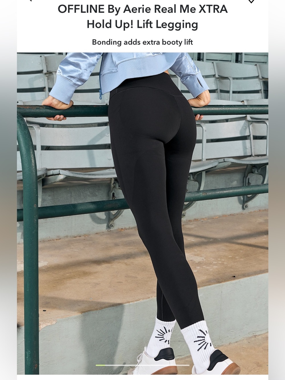 OFFLINE by Aerie Real Me Xtra Hold Up! Lift Legging - True Black